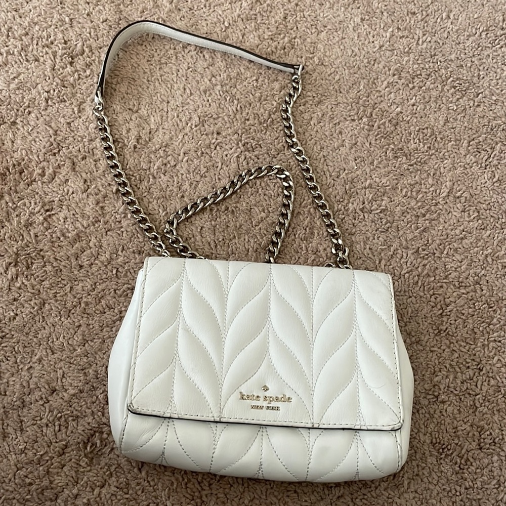 White Kate Spade cross body purse